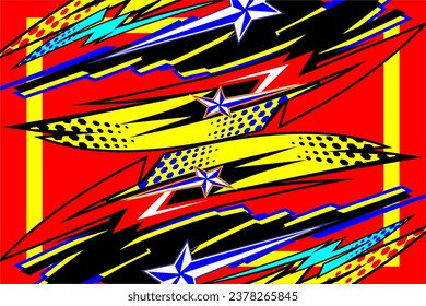 vector abstract racing background design with a unique line pattern and a combination of bright colors. looks cool on the red background