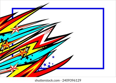 vector abstract racing background design with a unique striped pattern, with a combination of bright colors. suitable for your racing design
