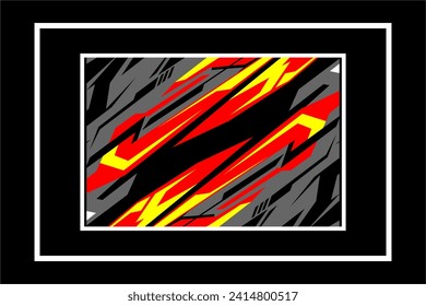 vector abstract racing background design with a unique striped pattern and a combination of bright colors such as red, yellow and gray. suitable for your racing design