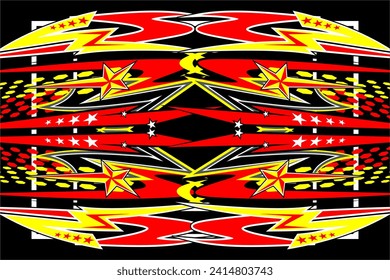 vector abstract racing background design with a unique striped pattern and a combination of bright colors such as red, yellow, suitable for your racing design