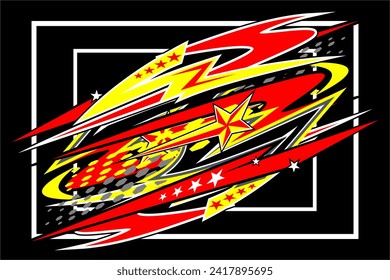 vector abstract racing background design with a unique line pattern and a combination of bright colors such as red, yellow and others look beautiful