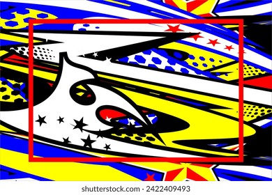 vector abstract racing background design with a unique striped pattern and a combination of bright colors