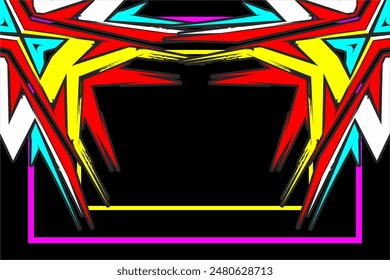 vector abstract racing background design with a unique line pattern and a combination of bright colors