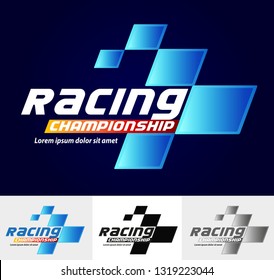 Vector abstract, Racing championship logo or symbol event.