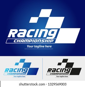 Vector abstract, racing championship symbol.