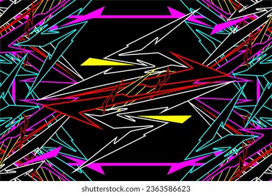 vector abstract racing design with a unique striped pattern and bright colors that look like a cool line out