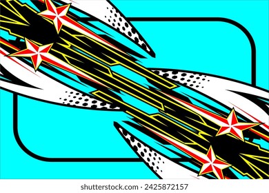 vector abstract racing design with a unique striped pattern and a combination of bright colors