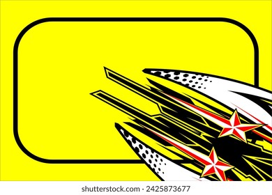 vector abstract racing design with a unique striped pattern and a combination of bright colors suitable for your racing design
