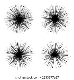 ráfaga de línea radial abstracta vectorial.
