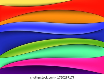 vector abstract rainbow background -color waves