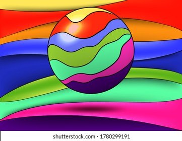 vector abstract rainbow background -color waves