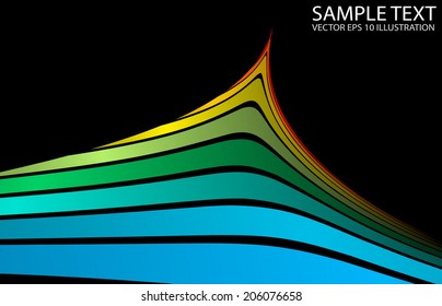 Vector abstract rainbow background illustration - Vector rainbow colorful background  template