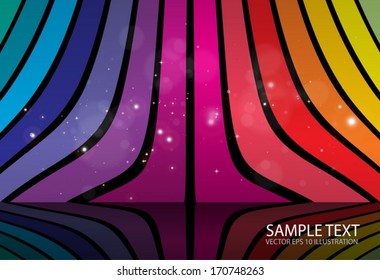 Vector abstract rainbow color design background  template - Abstract rainbow colorful background illustration 