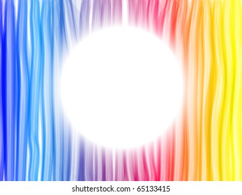 Vector - Abstract Rainbow Lines Background with White Circle