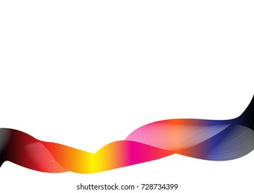 vector abstract rainbow multi colorful wave lines background
