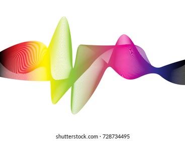 vector abstract rainbow multi colorful wave lines background
