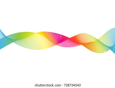 vector abstract rainbow multi colorful wave lines background
