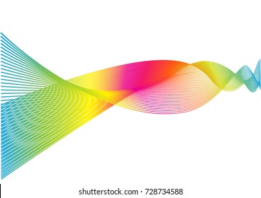 vector abstract rainbow multi colorful wave lines background
