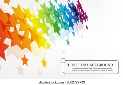 Fondo blanco de estrella de arco iris abstracto vectorial.plantilla de fondo de pantalla LGBT. 