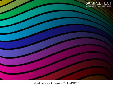 Vector abstract rainbow waves  background illustration - Abstract rainbow colorful striped vector illustration