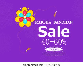 Vector abstract for Raksha Bandhan with nice illustration in a creative background, Rakhi sale.