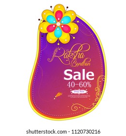 Vector abstract for Raksha Bandhan with nice illustration in a creative background, Rakhi sale.