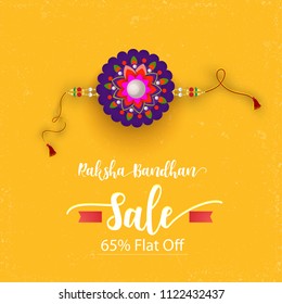 Vector abstract for Raksha Bandhan with nice illustration in a creative background, Beautiful background with illustration of rakhi.