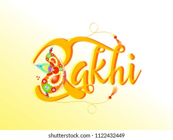 Vector abstract for Raksha Bandhan with nice illustration in a creative background, Beautiful background with illustration of rakhi.