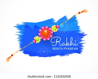 Vector abstract for Raksha Bandhan with nice illustration in a creative background, Beautiful background with illustration of rakhi.
