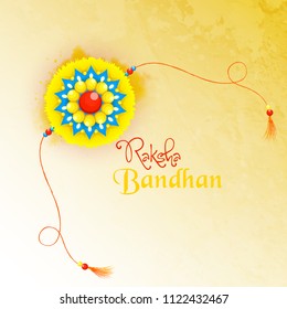 Vector abstract for Raksha Bandhan with nice illustration in a creative background, Beautiful background with illustration of rakhi.