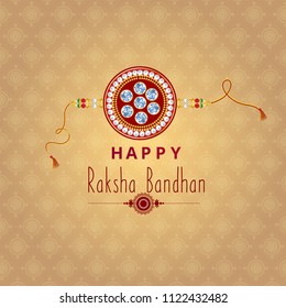 Vector abstract for Raksha Bandhan with nice illustration in a creative background, Beautiful background with illustration of rakhi.