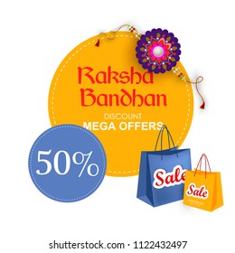 Vector abstract for Raksha Bandhan with nice illustration in a creative background, Beautiful background with illustration of rakhi.