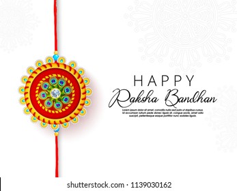 Vector abstract for Raksha Bandhan with nice illustration in a creative background, Rakhi sale.