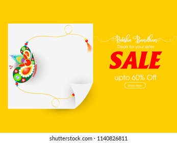 Vector abstract for Raksha Bandhan with nice illustration in a creative background. Happy rakhi.