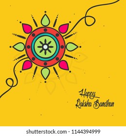 Vector abstract for Raksha Bandhan with nice illustration in a creative background, Beautiful background with gift preparing for Rakhi. Discount offers rakhi sale .