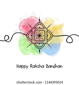 Vector abstract for Raksha Bandhan with nice illustration in a creative background, Beautiful background with gift preparing for Rakhi. Discount offers rakhi sale .