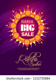 Vector abstract for Raksha Bandhan with nice illustration in a creative background, Rakhi sale