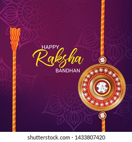 Vector abstract for Raksha Bandhan with nice illustration in a creative background