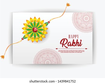 Vector abstract for Raksha Bandhan with nice illustration in a creative background, Beautiful background with illustration of cute little sister and brother with gift preparing for Rakhi.
