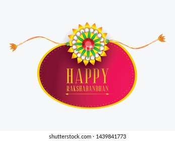 Vector abstract for Raksha Bandhan with nice illustration in a creative background, Beautiful background with illustration of cute little sister and brother with gift preparing for Rakhi.