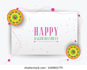 Vector abstract for Raksha Bandhan with nice illustration in a creative background, Beautiful background with illustration of cute little sister and brother with gift preparing for Rakhi.