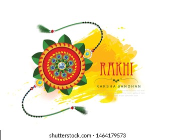 Vector abstract for Raksha Bandhan with nice illustration in a creative background, Rakhi sale.