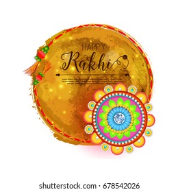 Vector abstract for Raksha Bandhan with nice illustration in a creative background, Beautiful background with illustration of cute little sister and brother with gift preparing for Rakhi.