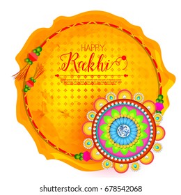 Vector abstract for Raksha Bandhan with nice illustration in a creative background, Beautiful background with illustration of cute little sister and brother with gift preparing for Rakhi.