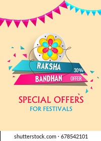 Vector abstract for Raksha Bandhan with nice illustration in a creative background, Beautiful background with illustration of cute little sister and brother with gift preparing for Rakhi.