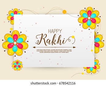 Vector abstract for Raksha Bandhan with nice illustration in a creative background, Beautiful background with illustration of cute little sister and brother with gift preparing for Rakhi.