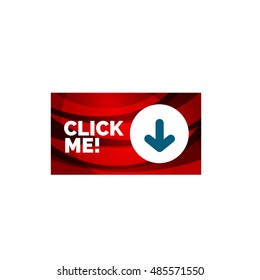 Vector abstract rectangle button template