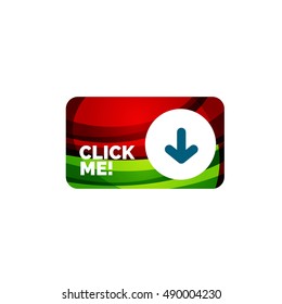 Vector abstract rectangle button template