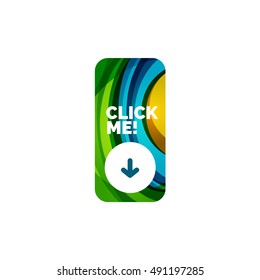 Vector abstract rectangle button template