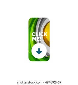 Vector abstract rectangle button template